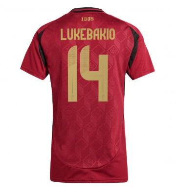 Belgium Dodi Lukebakio #14 Replica Home Stadium Shirt for Women Euro 2024 Short Sleeve